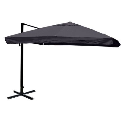 Gastronomie-Ampelschirm Sonnenschirm, 3x3m Polyester/Alu Flap,