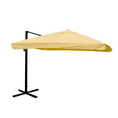 Gastronomie-Ampelschirm 3x4m Polyester Alu/Stahl Flap, creme ohne