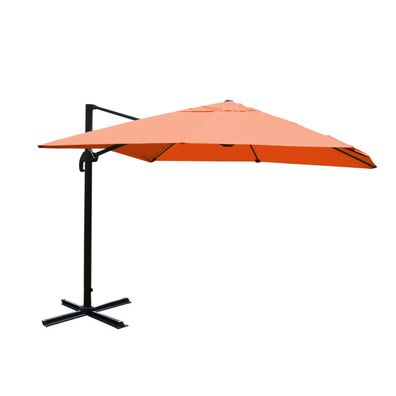 Gastronomie-Ampelschirm Sonnenschirm, 3x4m Polyester/Alu terracotta