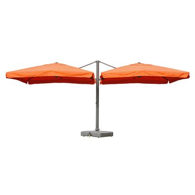 Gastronomie-Alu-Luxus-Doppel-Ampelschirm Pergola-Markise-Effekt, 6,2x3m