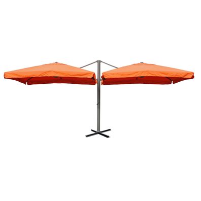 Gastronomie-Alu-Luxus-Doppel-Ampelschirm Pergola-Markise-Effekt, 6,2x3m