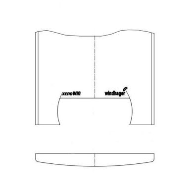 Windhager VW XW Vorderwand XW mit Siebdruck und Dichtung 003213