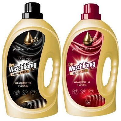 Der Waschkönig Waschlotion für Schwarz und Farbe 2x3l