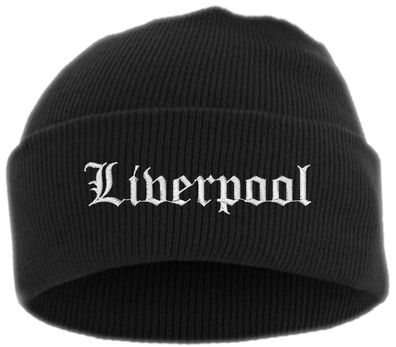 Liverpool Umschlagmütze - Altdeutsch - Bestickt - Mütze mit breitem