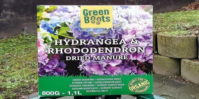 GreenBoots granulierter Komplettdünger 800g- 1,1L Hortensien &amp; Rhododendren