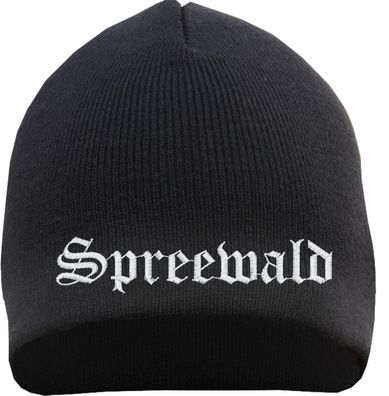 Spreewald Beanie Mütze - Altdeutsch - Bestickt - Strickmütze Wintermütze