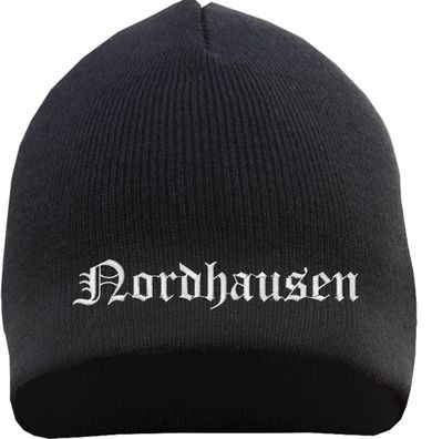 Nordhausen Beanie Mütze - Altdeutsch - Bestickt - Strickmütze Wintermütz