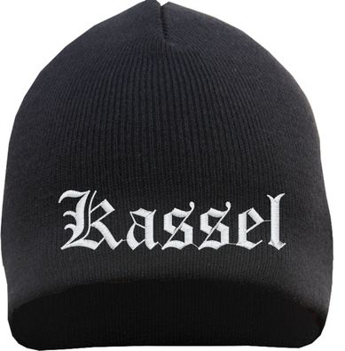 Kassel Beanie Mütze - Altdeutsch - Bestickt - Strickmütze Wintermütze