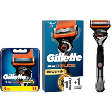 9 Gillette ProGlide Power Rasiererklingen+ Flexball Rasierer Neu & OVP