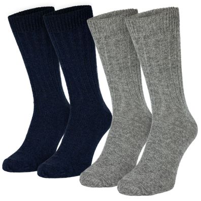 Black Snake® 2 Paar Wollsocken für Damen und Herren warme Strümpfe mit Schafwolle