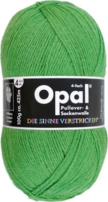 100g Opal Uni 4-fach | 1990 grasgrün | Sockenwolle 4-fädig Garn Stricken 65,00€/ kg