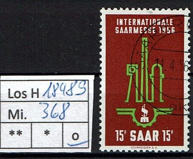 Los H18489: Saarland Mi. 368, gest