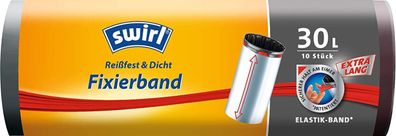 Swirl 30 Liter Fixierband-Müllbeutel R+D, (10/Rolle) extralang