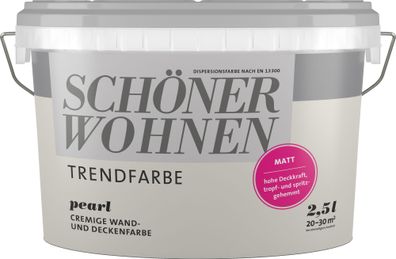 2,5L Schöner Wohnen -Trend Wandfarbe matt Pearl