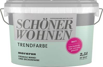 2,5L Schöner Wohnen -Trend Wandfarbe matt Macaron