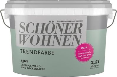 2,5L Schöner Wohnen -Trend Wandfarbe matt Spa