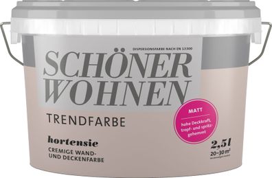 2,5L Schöner Wohnen -Trend Wandfarbe matt Hortensie