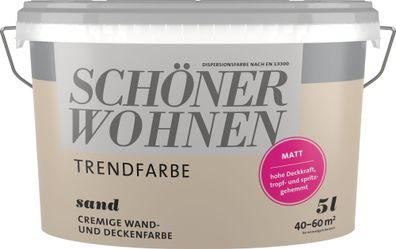 5L Schöner Wohnen-Trend Wandfarbe matt Sand