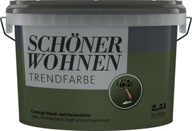 2,5L Schöner Wohnen-Trend Wandfarbe matt Olive