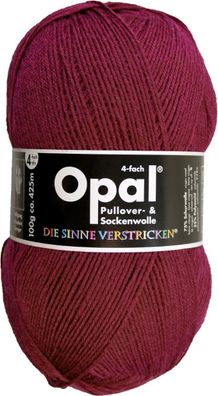 100g Opal Uni 4-fach | 5196 burgund | Sockenwolle 4-fädig Garn Stricken 65,00€/ kg