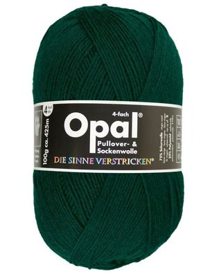 100g Opal Uni 4-fach | 9933 waldgrün | Sockenwolle 4-fädig Garn Stricken 65,00€/ kg