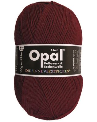 100g Opal Uni 4-fach | 9939 rubinrot | Sockenwolle 4-fädig Garn Stricken 65,00€/ kg