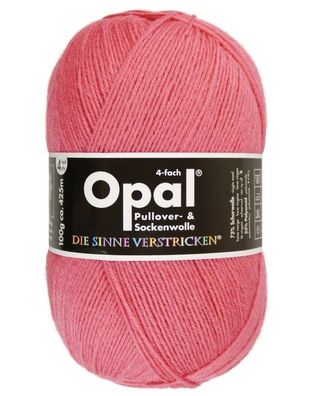 100g Opal Uni 4-fach | 9940 feenrosa | Sockenwolle 4-fädig Garn Stricken 65,00€/ kg