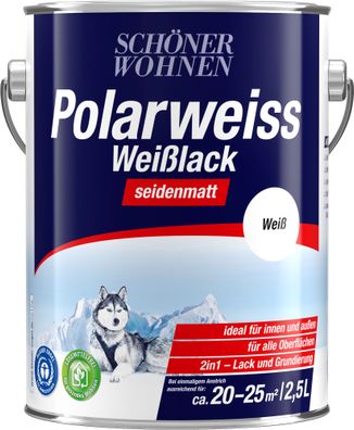 2,5L Schöner Wohnen Polarweiss Weisslack seidenmatt