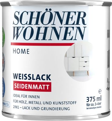 375ml Schöner Wohnen Home Weisslack seidenmatt weiss