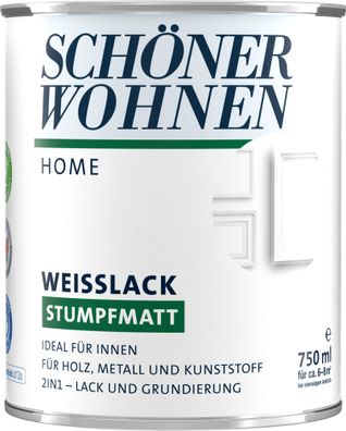 750ml Schöner Wohnen Home Weisslack stumpfmatt weiss