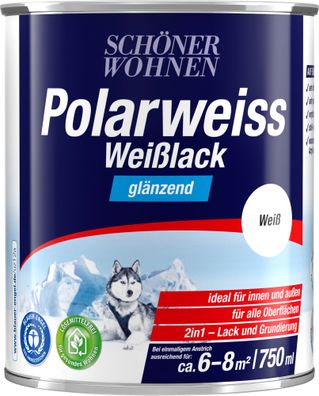 750ml Schöner Wohnen Polarweiss Weisslack glänzend