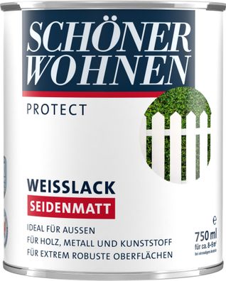 750ml Schöner Wohnen Protect Weisslack seidenmatt weiss