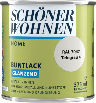 375ml Schöner Wohnen Home Buntlack glänzend, RAL 7047 Telegrau 4