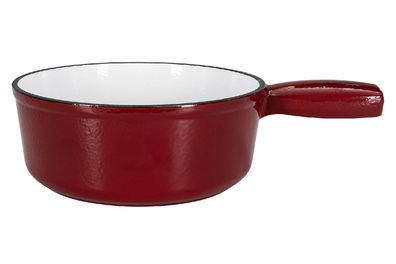 NOUVEL Käsefondue-Pfanne Gusscaquelon Ø22cm rot/weiß