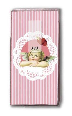 PAPER+DESIGN Motiv Taschentuch Romantic Engel Putte rosa 10 Stck