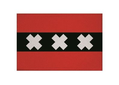 Aufnäher Amsterdam Fahne Flagge Patch 9 x 6 cm