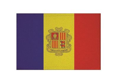 Aufnäher Andorra Fahne Flagge Patch 9 x 6 cm