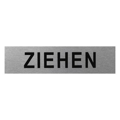 Aluminium Türschild " Ziehen " 160x40mm