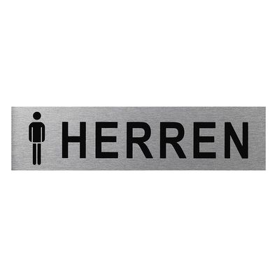 Aluminium Türschild " Mann / Herren " 160x40mm