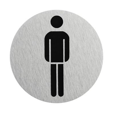 Aluminium Türschild " Bild Mann " Ø75mm