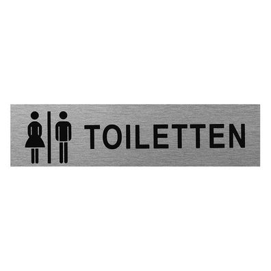 Aluminium Türschild " Frau / Mann Toiletten " 160x40mm