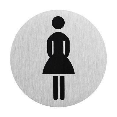 Aluminium Türschild " Bild Frau " Ø75mm