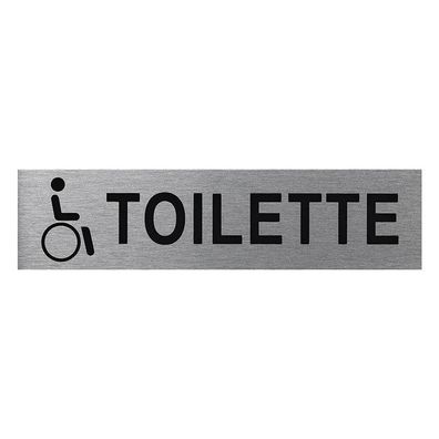 Aluminium Türschild " Behinderten Toilette " 160x40mm