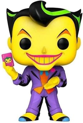 DC Comics POP! Heroes Vinyl Figur Joker (Black Light) 9 cm