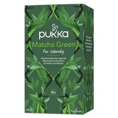 Pukka 6x Pukka Bio-Grüntee Matcha Green, 20 Teebeutel 20x1,5g