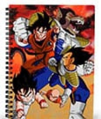 Dragon Ball Notizbuch mit 3D-Effekt Goku vs Vegeta