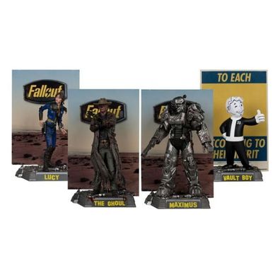 Fallout Movie Maniacs PVC Statuen 4er-Pack Lucy, Maximus, The Ghoul & Vault Boy 15 cm