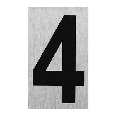 Aluminium Türschild " 4 " 100x60mm