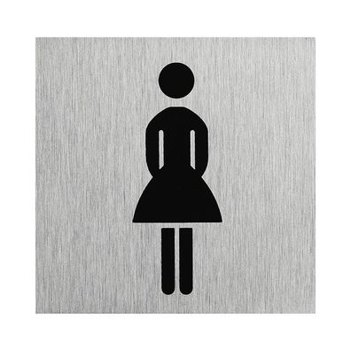 Aluminium Türschild " Bild Frau " 60x60mm