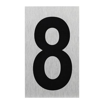 Aluminium Türschild " 8 " 100x60mm